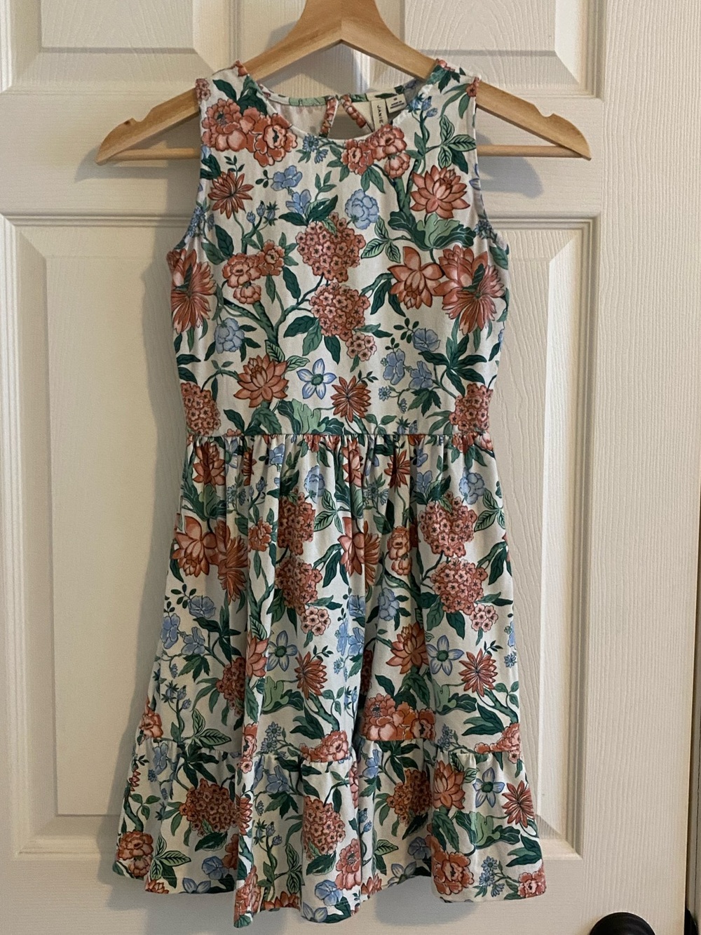 Janie and Jack Floral Sleeveless Cotton Dress